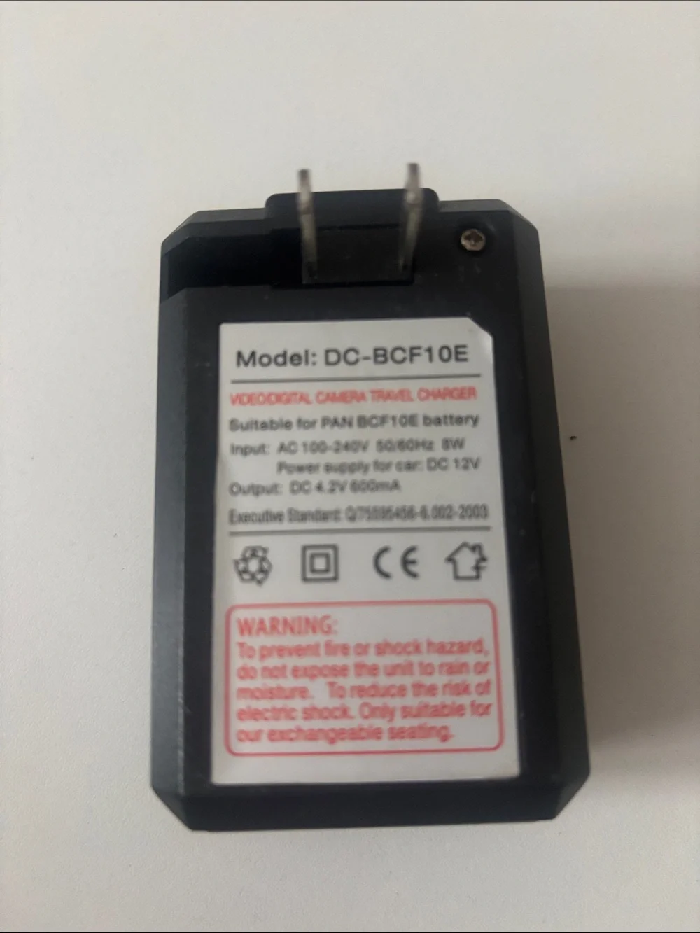 Panasonic Black BCF10E Battery Charger